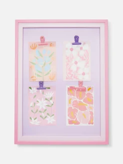 Arte Mural Pendurar Gancho Flores