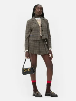 Blazer Curto Xadrez Rita Ora