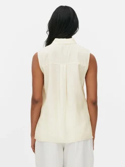 Blusa S/ Mangas Botões