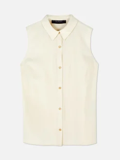 Blusa S/ Mangas Botões