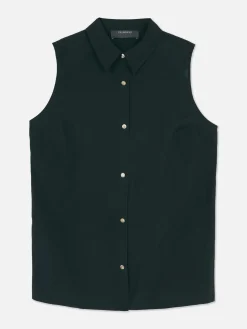 Blusa S/ Mangas Botões