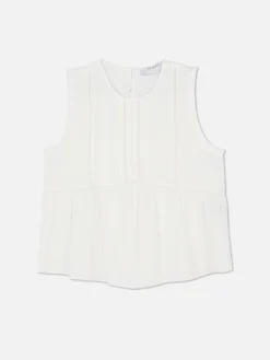 Blusa S/ Mangas Folhos