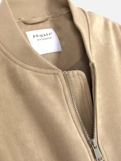 Blusão Bomber Imitação Camurça