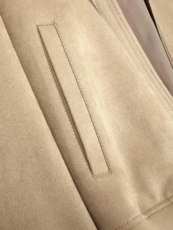 Blusão Bomber Imitação Camurça