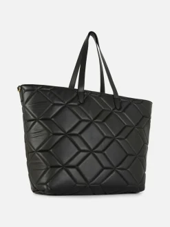 Bolsa Shopper Acolchoada Imitação Pele