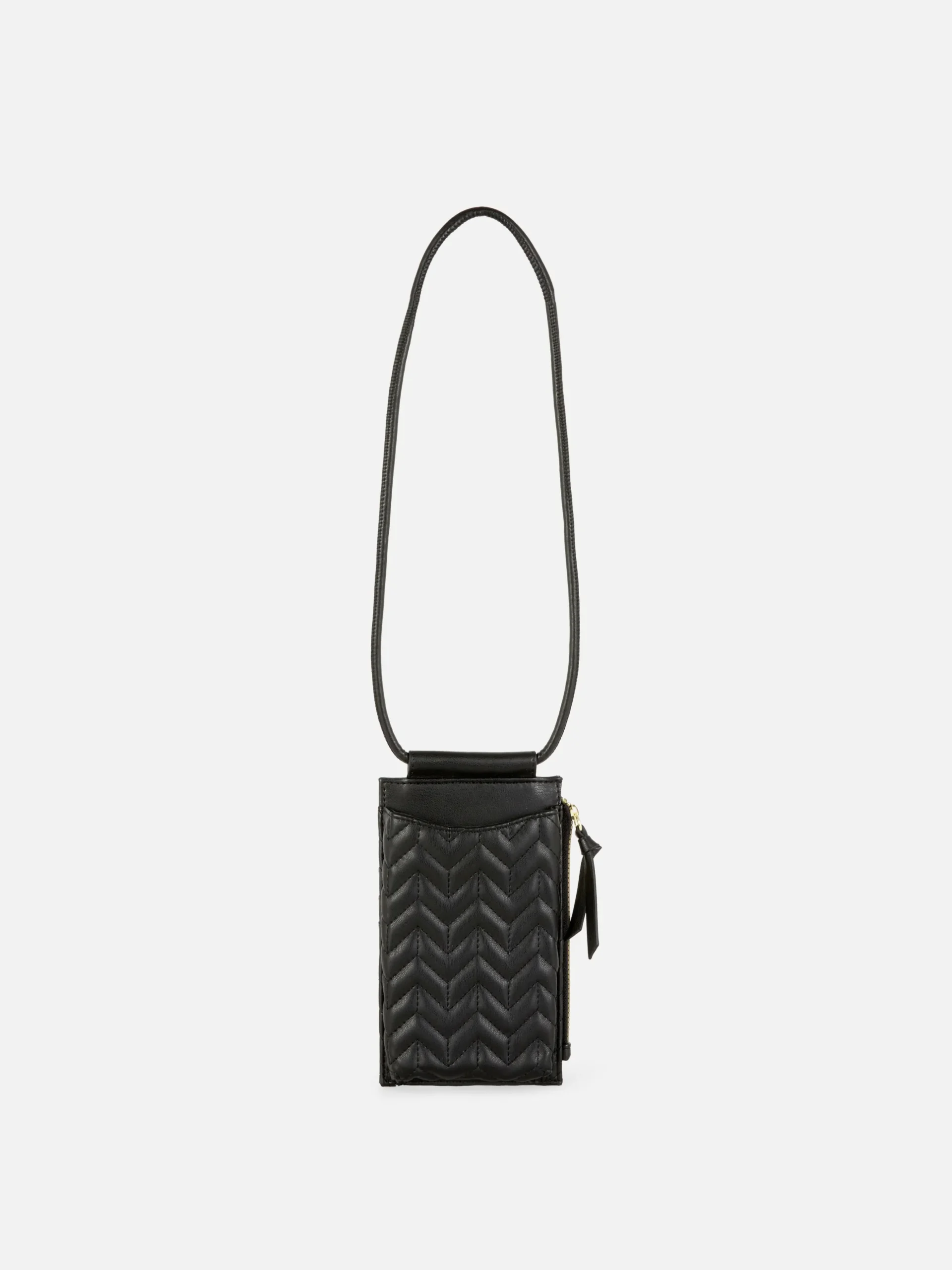 Bolsa Telemóvel Fecho Acolchoada Padrão Chevron