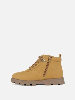 Botas Estilo Trabalho Fecho Correr