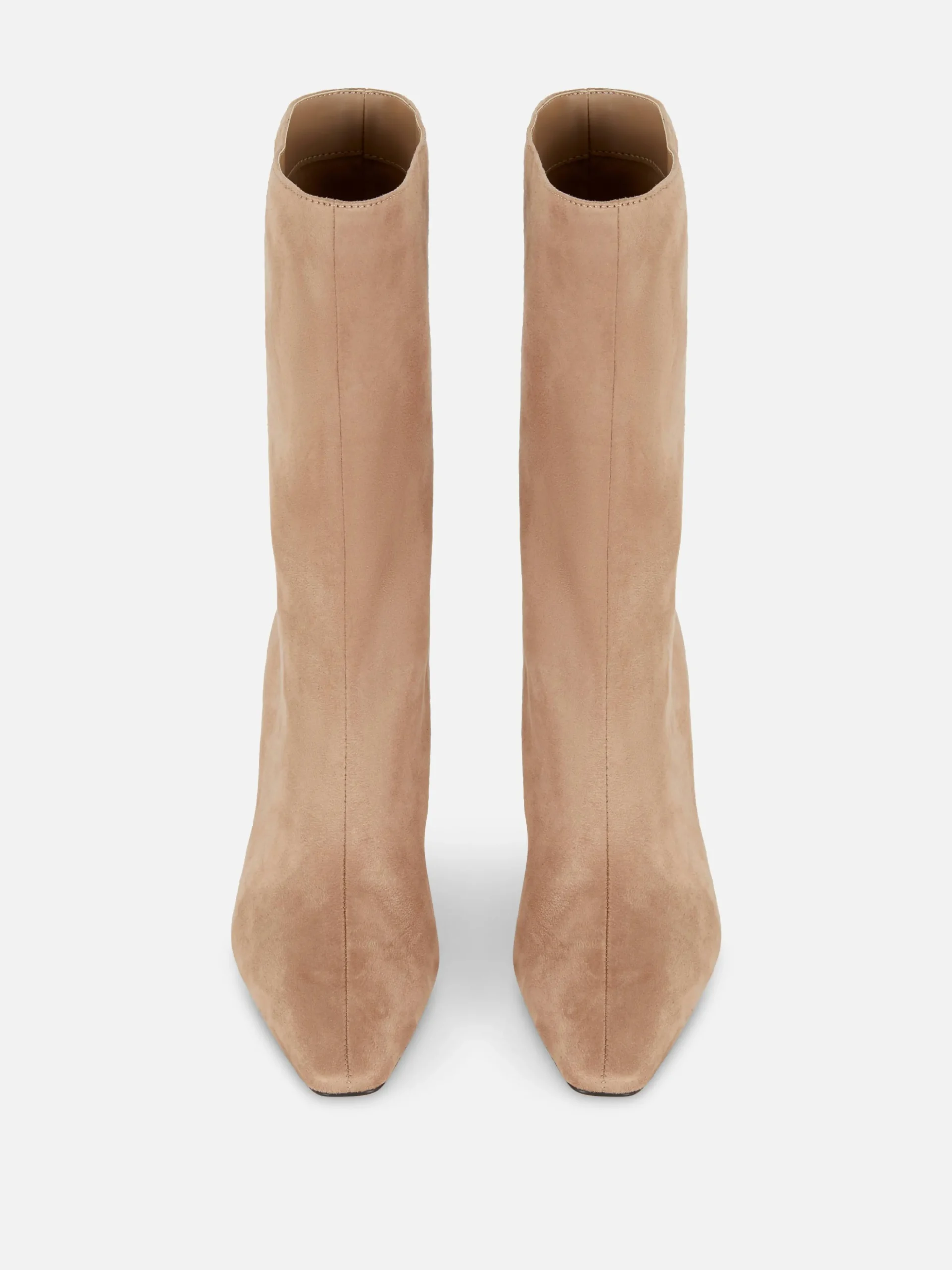 Botas Salto Agulha Imitação Camurça