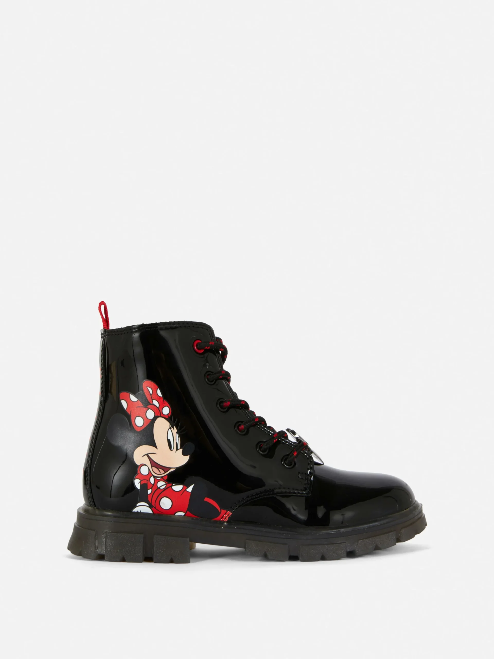 Botas Sola Grossa Verniz Disney Minnie
