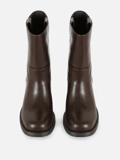 Botas Tacão Grosso S/ Atacadores Rita Ora