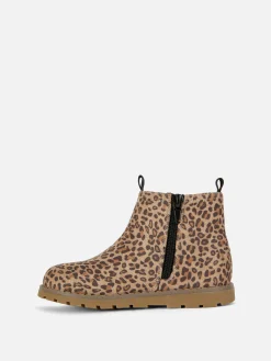 Botins Fecho Correr Leopardo