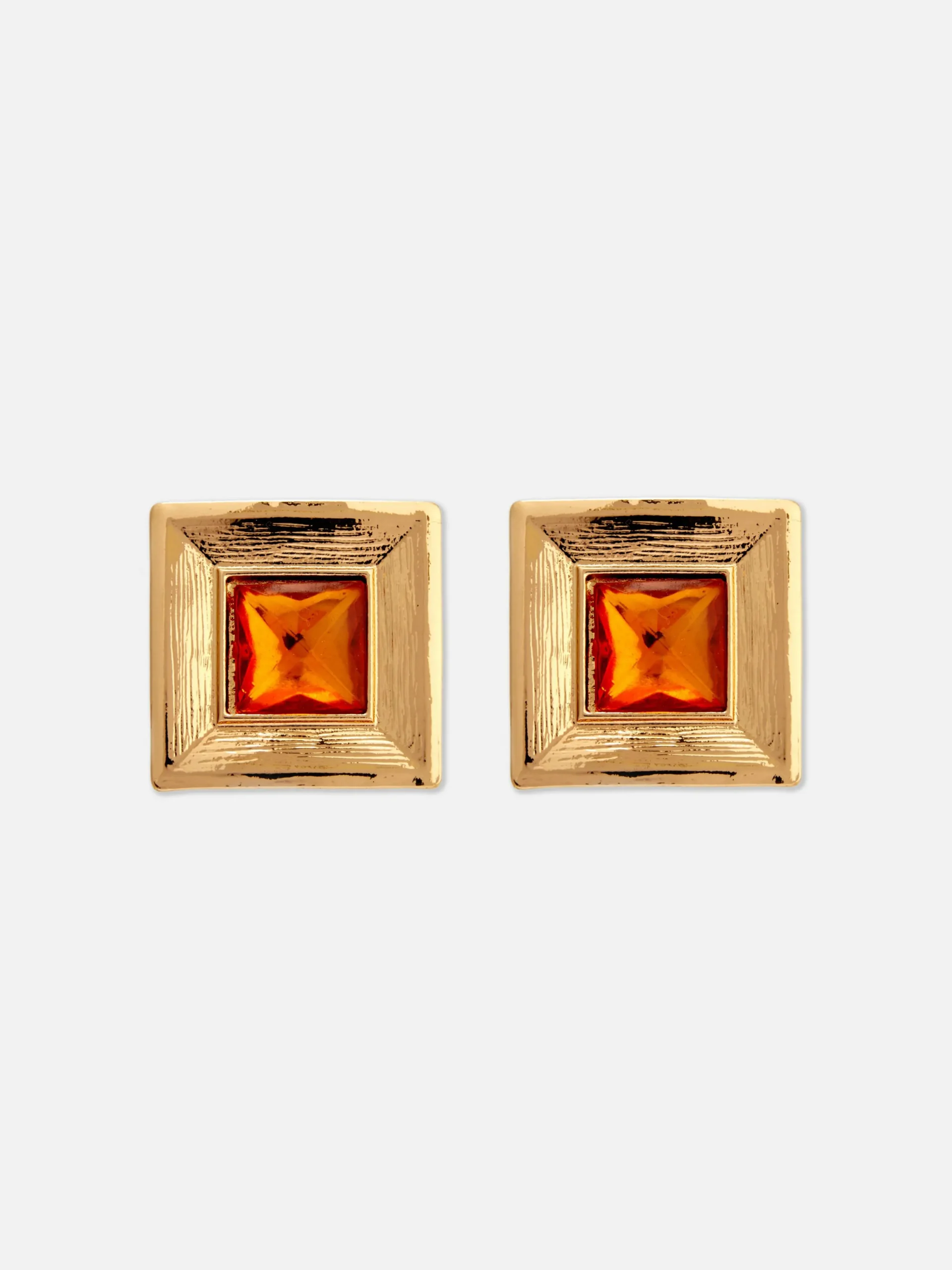 Brincos Quadrados Imitação Pedras Preciosas Rita Ora