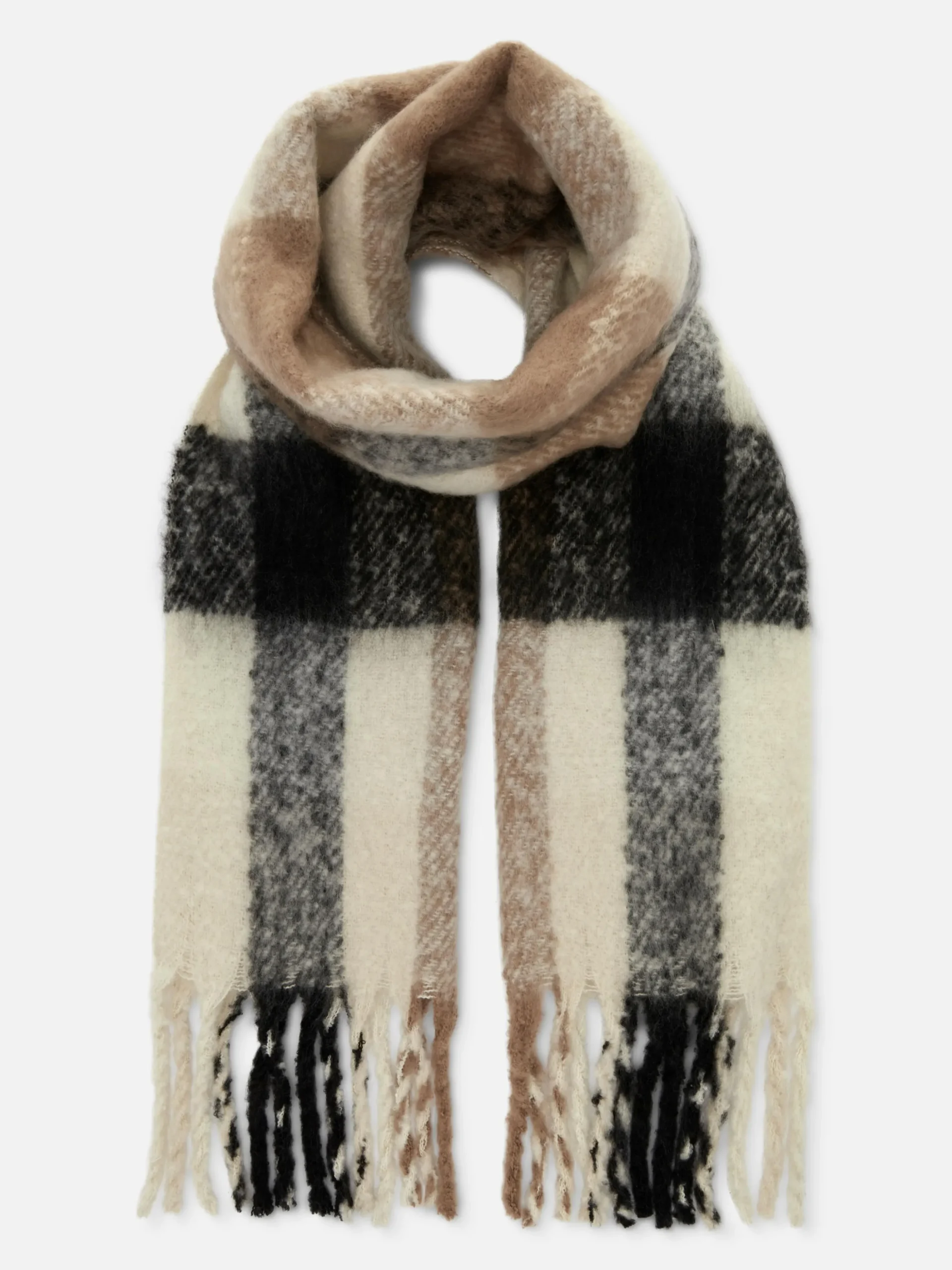 Cachecol Escovado Franjas