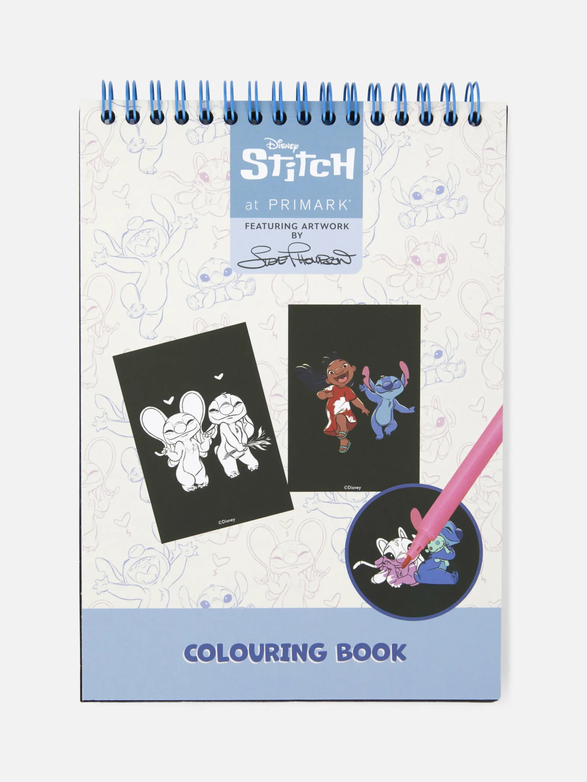 Caderno Colorir Veludo Disney Stitch