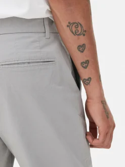 Calças Chino Elásticas Corte Justo