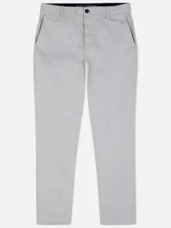 Calças Chino Elásticas Corte Justo