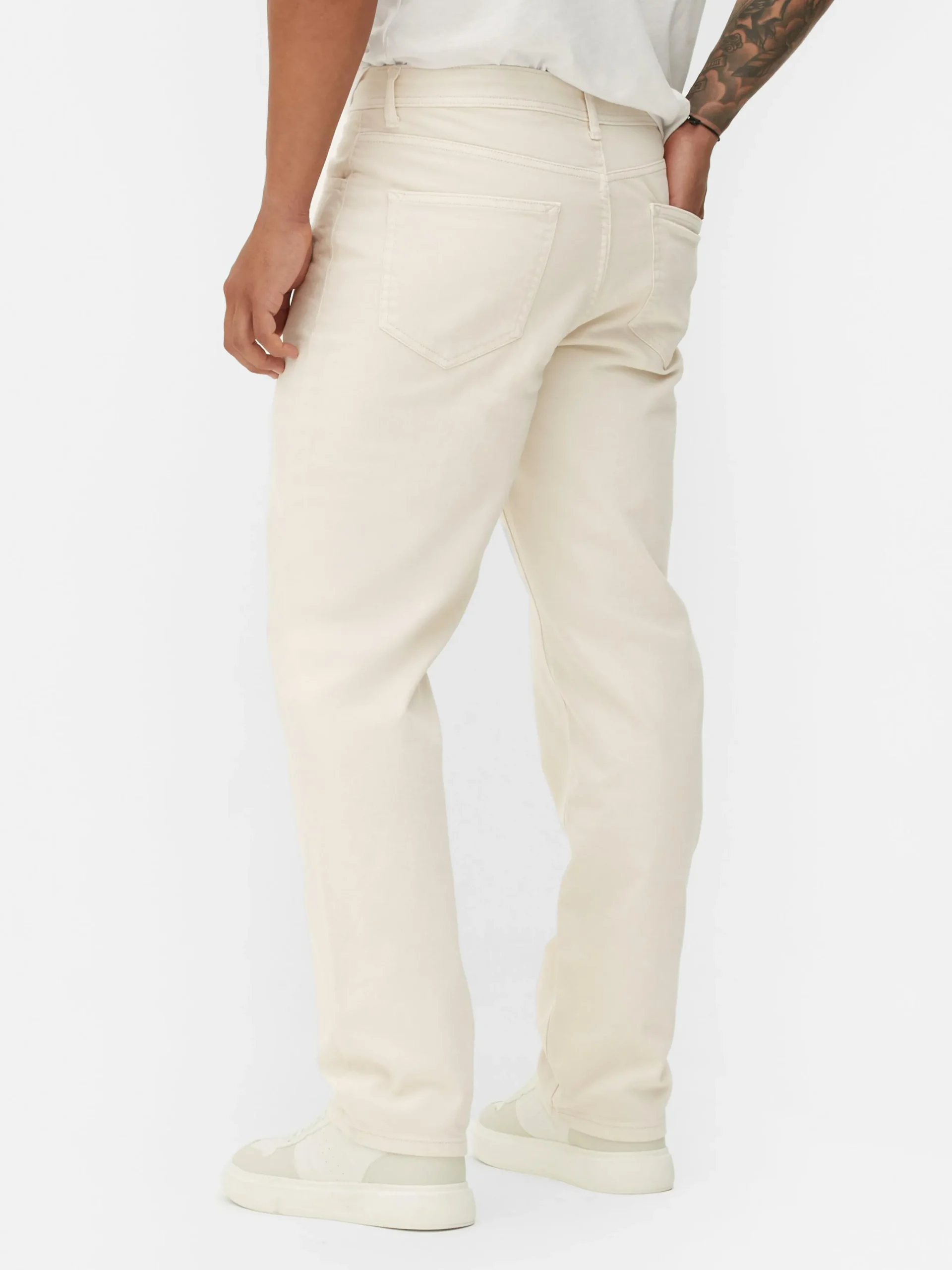 Calças Ganga Corte Perna Direita Folgada