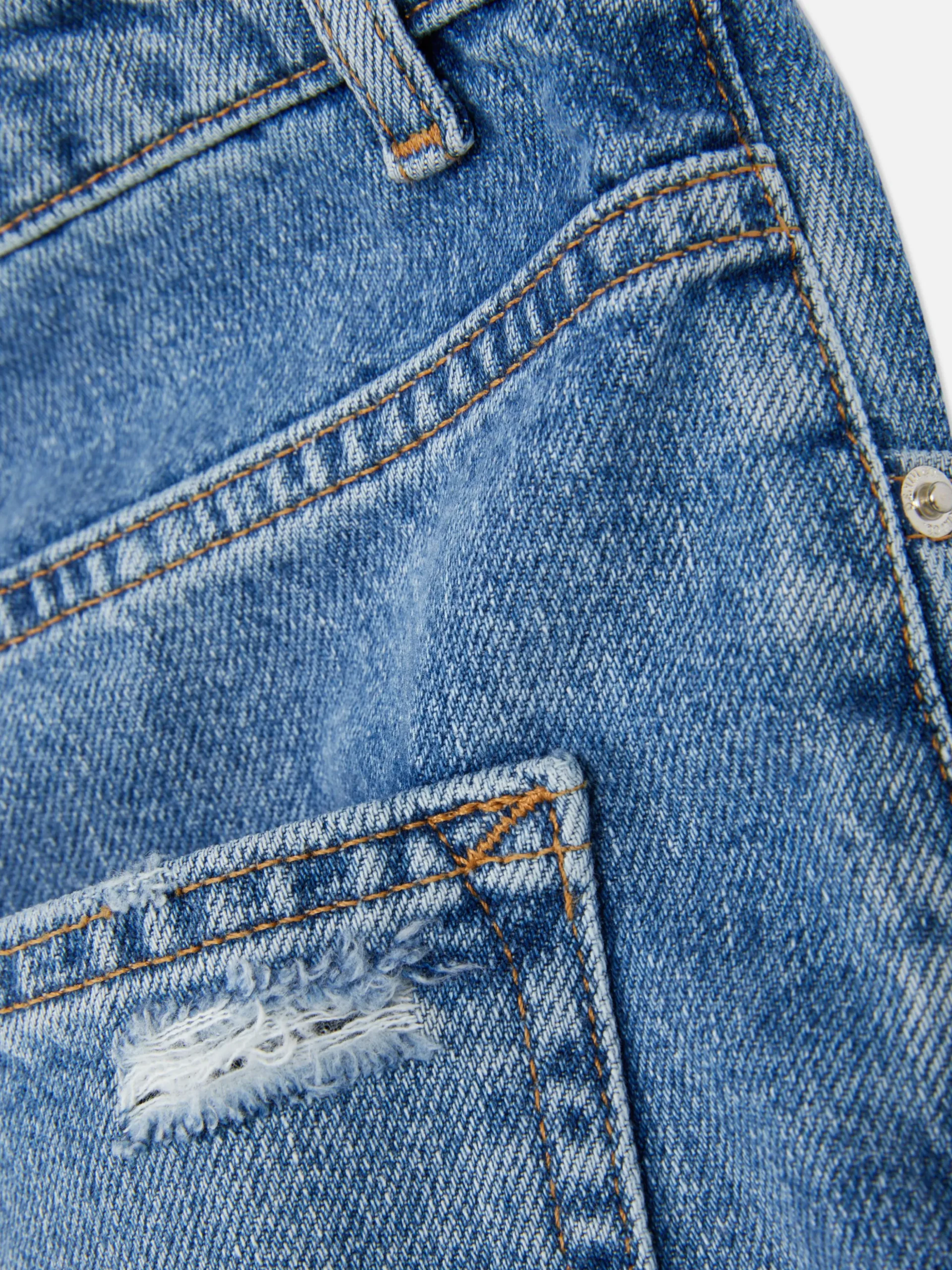 Calças Ganga Rasgadas Estilo Mom