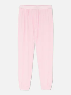 Calças Pijama Caneladas Punhos