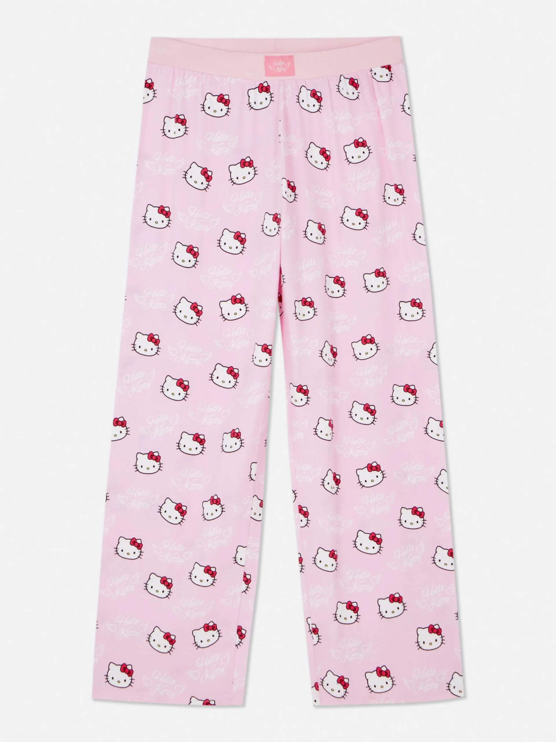 Calças Pijama Corte Perna Larga Hello Kitty