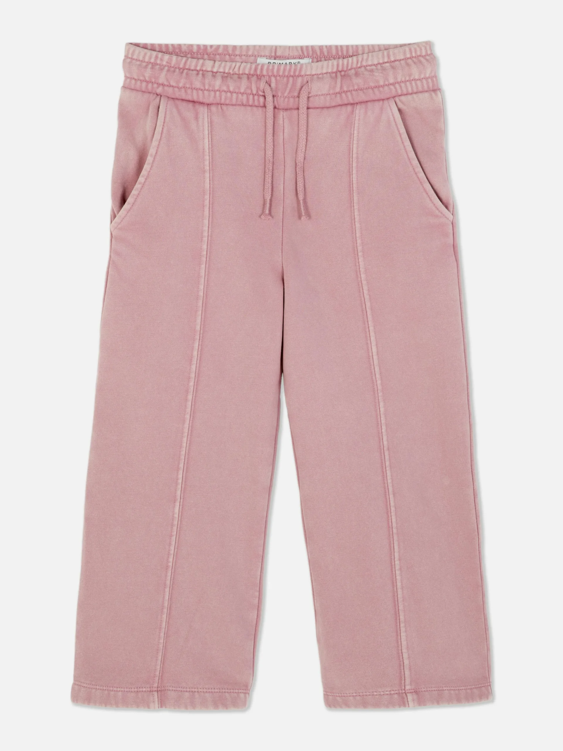 Calças Treino Cordão Corte Perna Larga