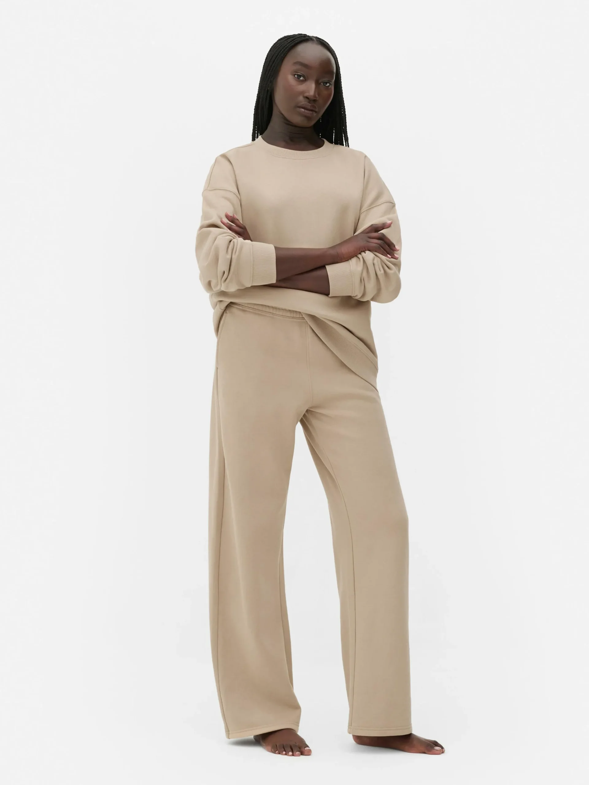 Calças Treino Corte Perna Larga Rita Ora