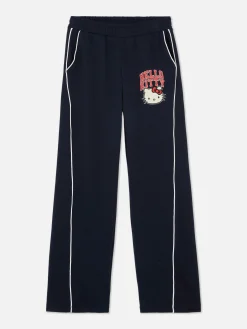 Calças Treino Perna Direita Riscas Hello Kitty