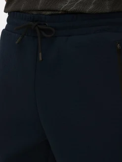 Calças Treino Texturadas Cintura Elástica