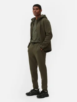 Calças Treino Texturadas Cintura Elástica