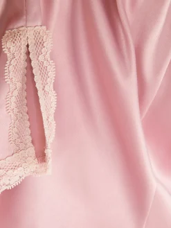 Calções Pijama Cetim Rebordo Em Renda