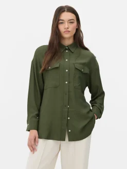 Camisa Bolso Peito Botões