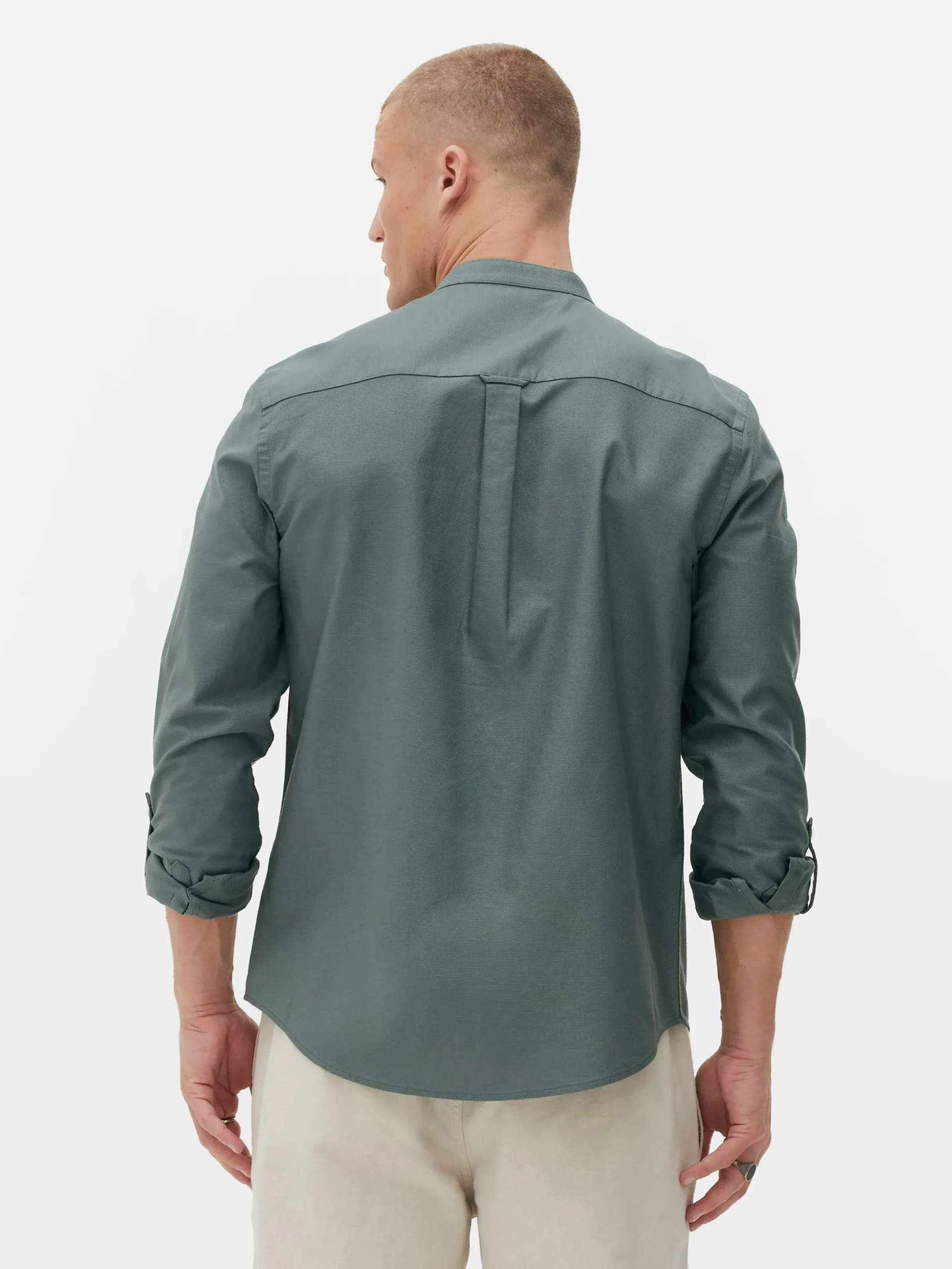 Camisa Botões Manga Enrolada