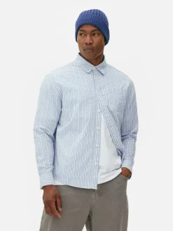 Camisa Manga Comprida Riscas Jacquard