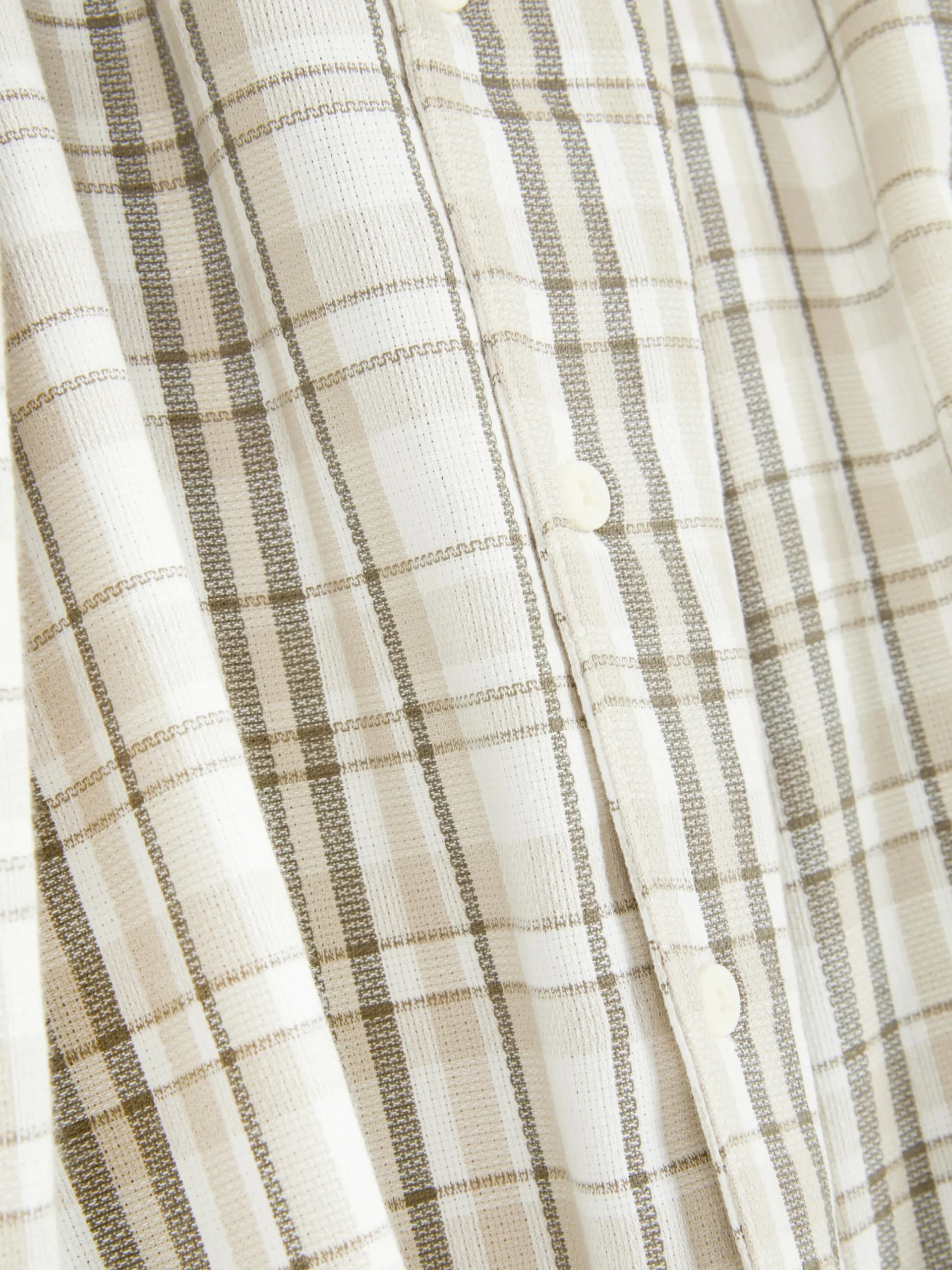 Camisa Manga Curta Xadrez Texturada