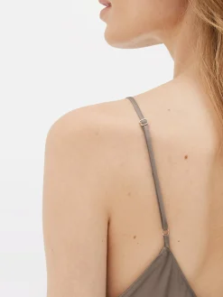 Camisa Noite Comprida Cetim Decote V