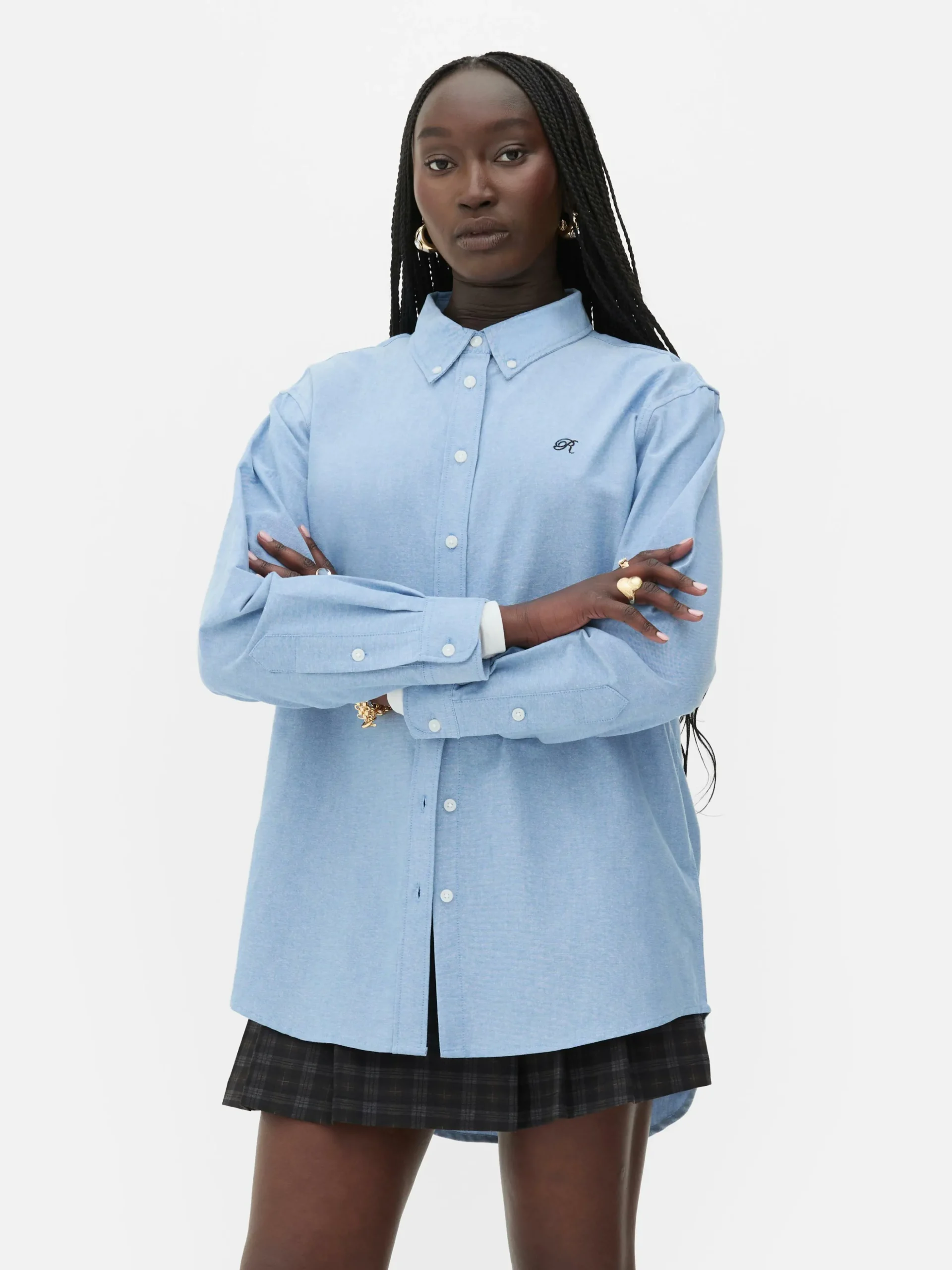 Camisa Oxford Botões Rita Ora