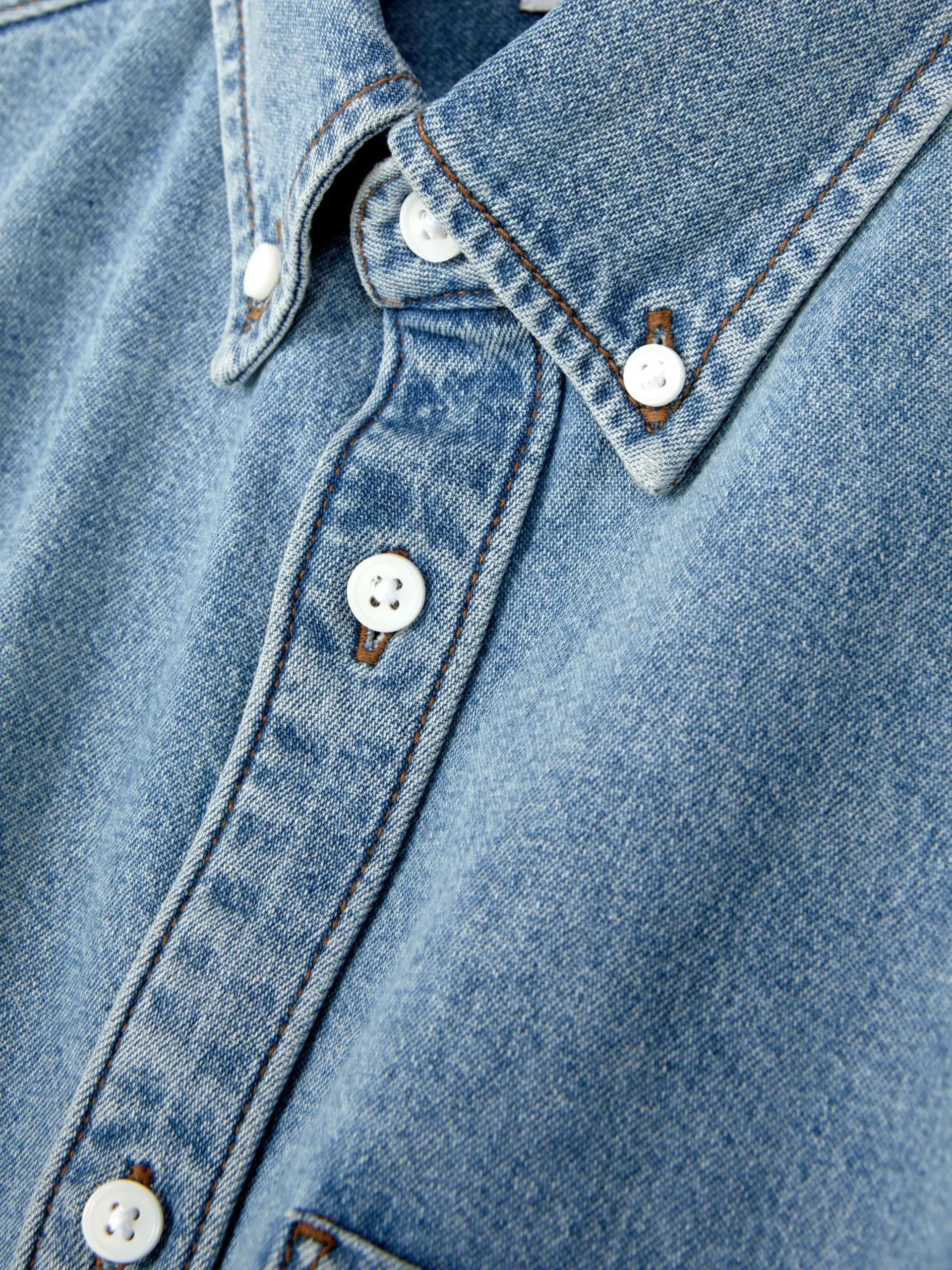 Camisa Sarja Algodão Manga Comprida