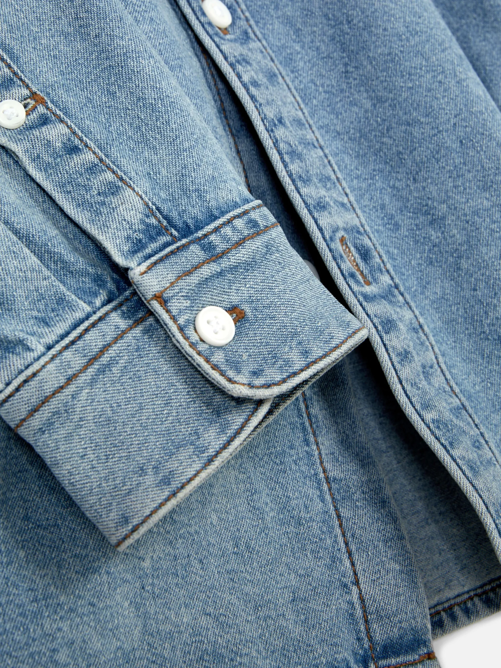 Camisa Sarja Algodão Manga Comprida