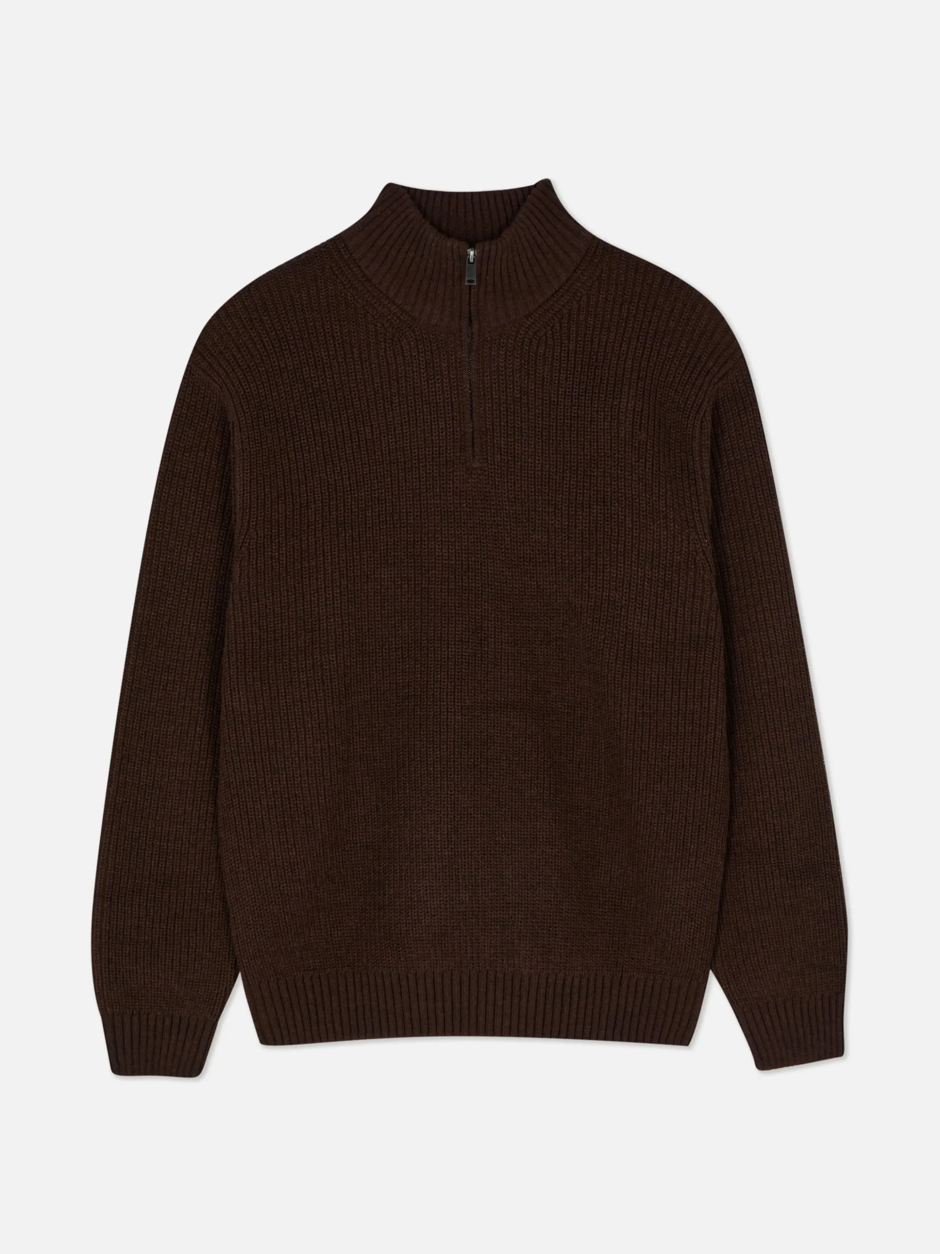 Camisola 1/2 Fecho Correr Malha Canelada