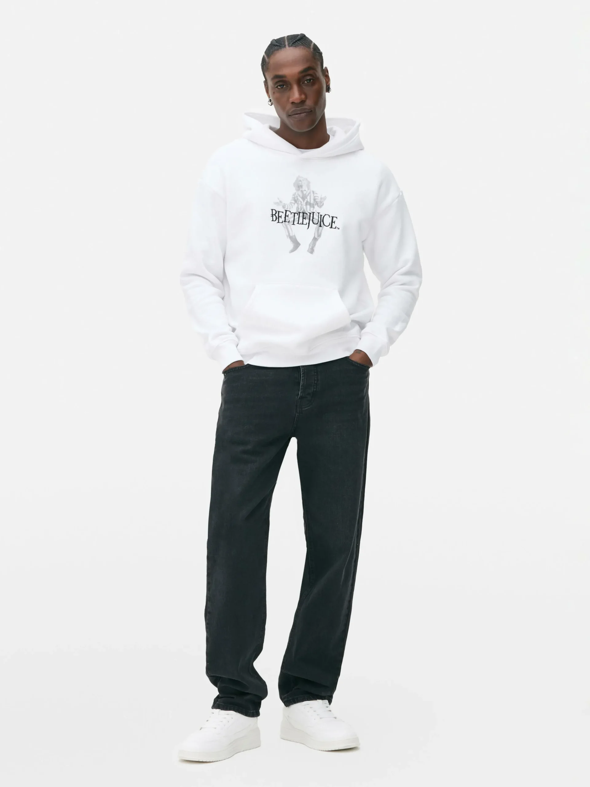 Camisola Capuz Gráfica Personagem Beetlejuice