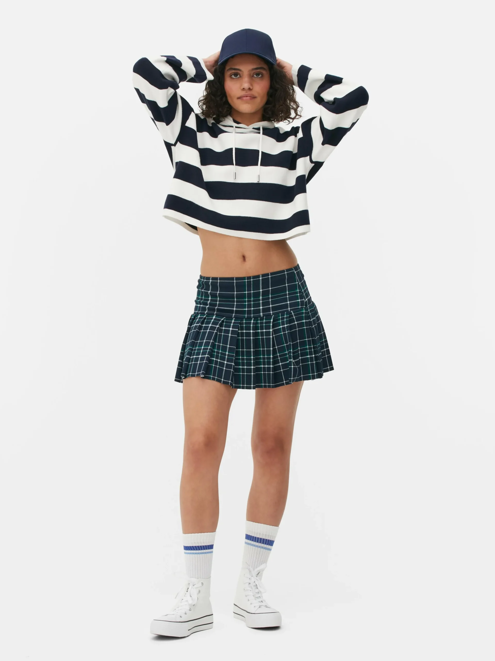 Camisola Capuz Malha Riscas