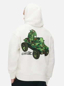 Camisola Capuz Padrão Camuflado Gorillaz