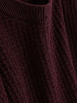 Camisola Decote Redondo Malha Entrançada