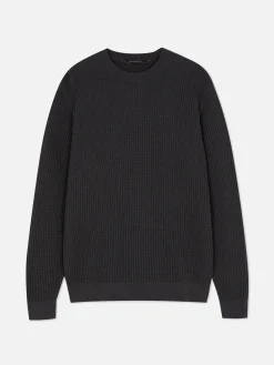 Camisola Decote Redondo Malha Entrançada