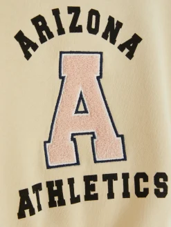 Camisola Estilo Universitário Letra Bouclé