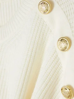 Camisola Gola Redonda Detalhe Botão