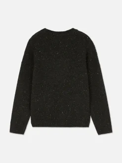 Camisola Gola Redonda Efeito Salpicado