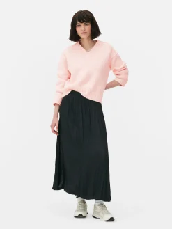 Camisola Malha Grossa Decote V