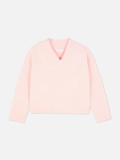 Camisola Malha Grossa Decote V