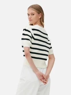 Camisola Manga Balão Riscas